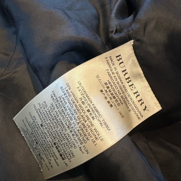 Burberry Brit Women’s Funnel Neck Wool Cashmere Trench Coat (Grey, Size: 0) - Picture 3 of 14